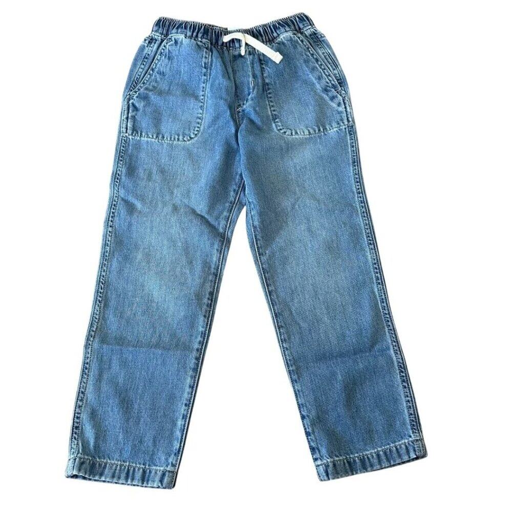 NWT J. Crew Factory Denim Trouser with Drawstring Medium Wash 7